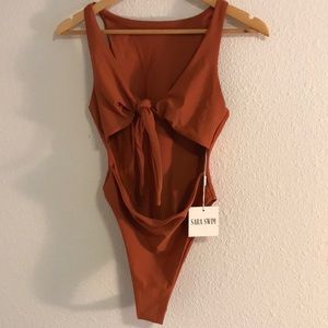Burnt orange one piece